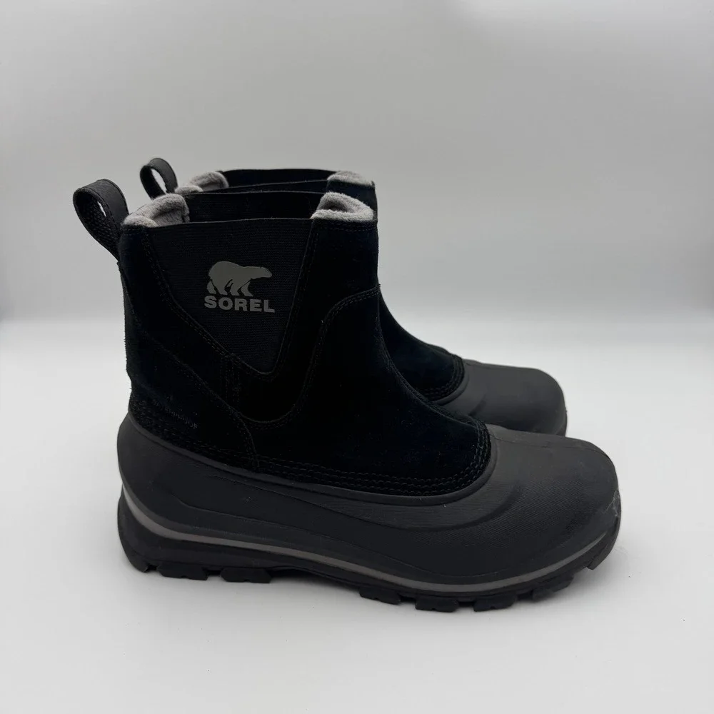 Sorel Buxton Pull On Black Waterproof Insulated Winter Boots NM2738-010 Mens 10